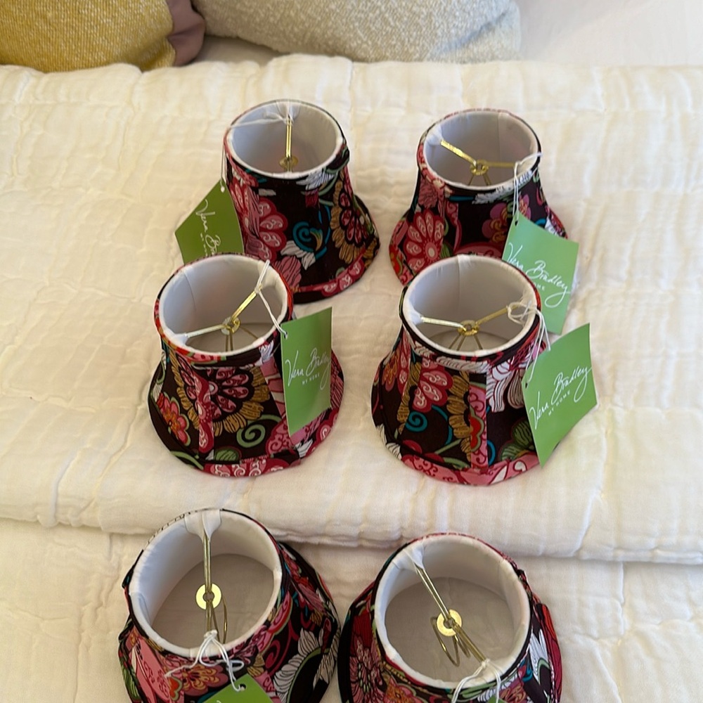 Vera Bradley chandelier shades- 6 total-NWT